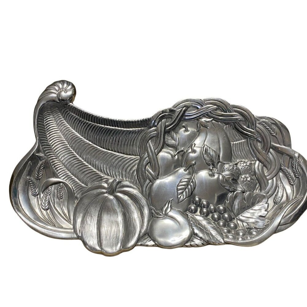 Lenox Metal Cornucopia Serveware  All Purpose Tray Silver Finish 15" NIB